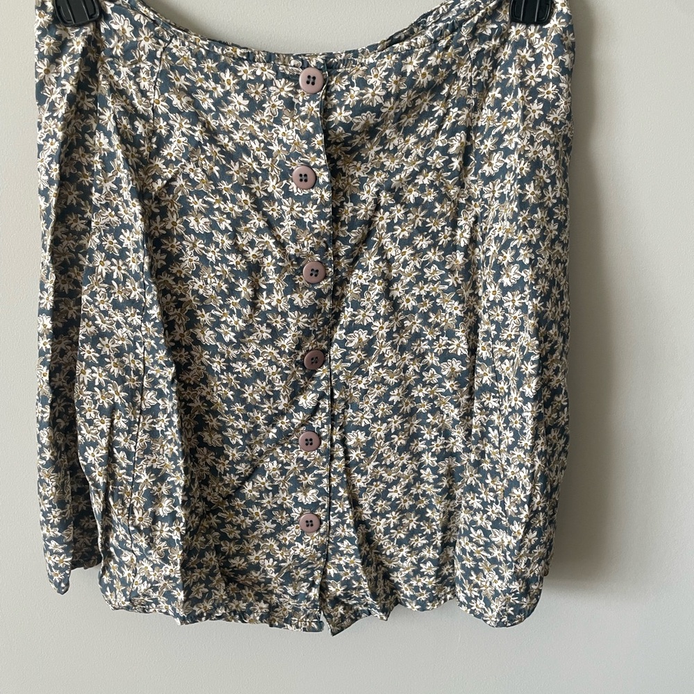 Floral Button-Up Skirt